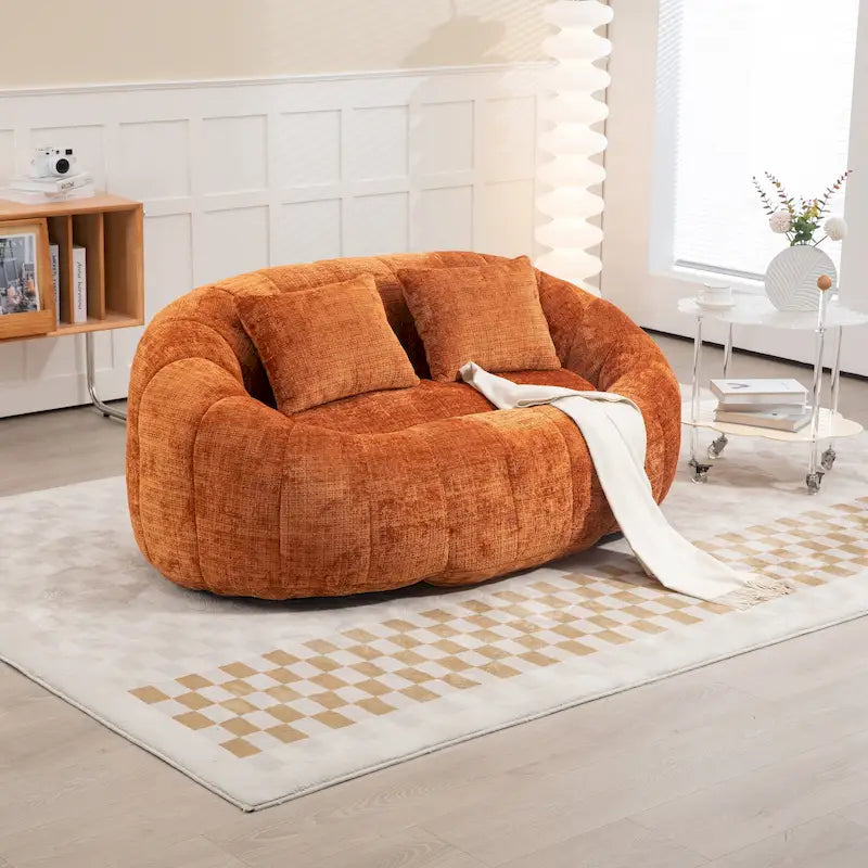 Sofa dwuosobowa szenilowa, rozkładana, z pianką o wysokiej gęstości i wyjątkowym komfortem