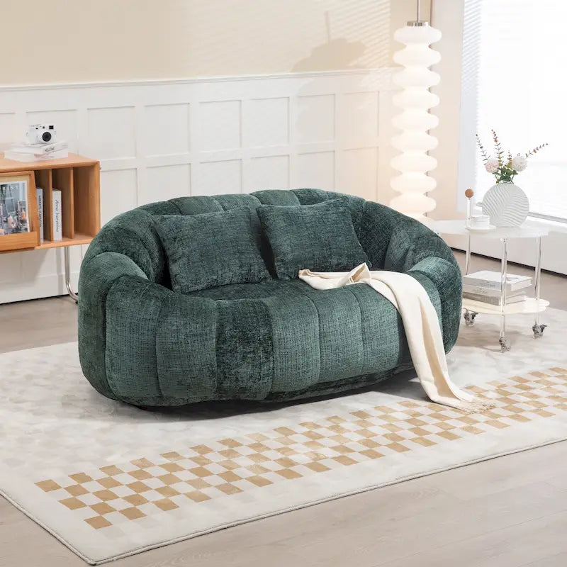 Sofa dwuosobowa szenilowa, rozkładana, z pianką o wysokiej gęstości i wyjątkowym komfortem