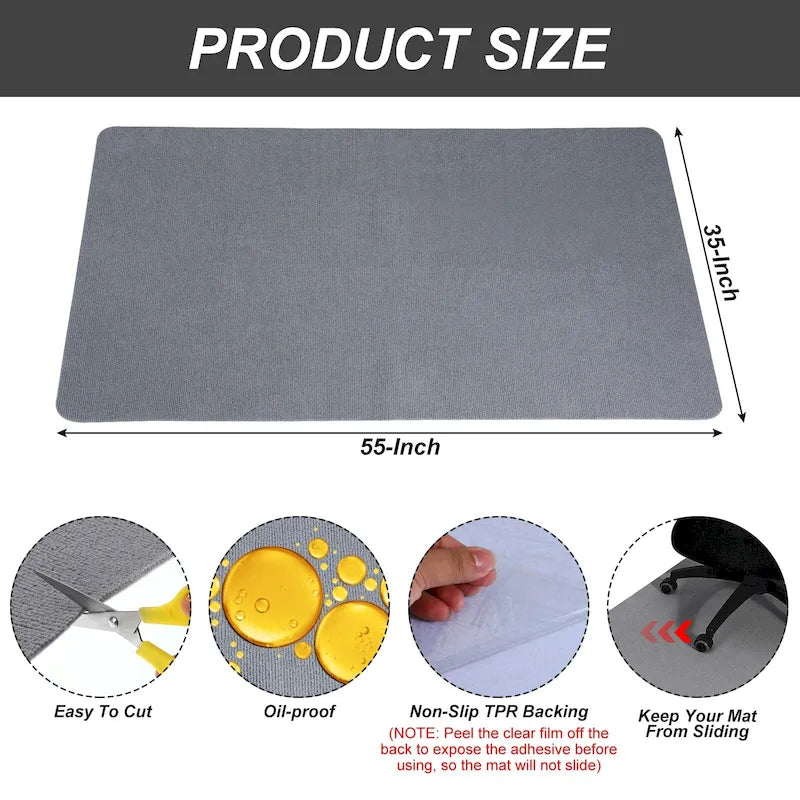 Mata pod krzesło biurowe 140 cm x 89 cm na twarde podłogi