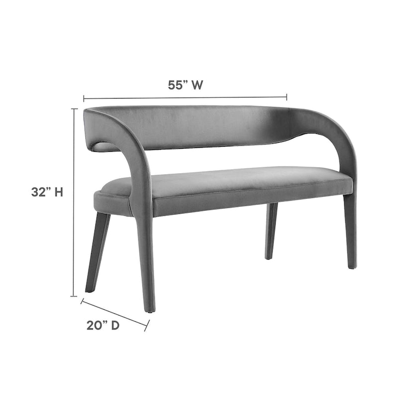 Velvet Accent Bench