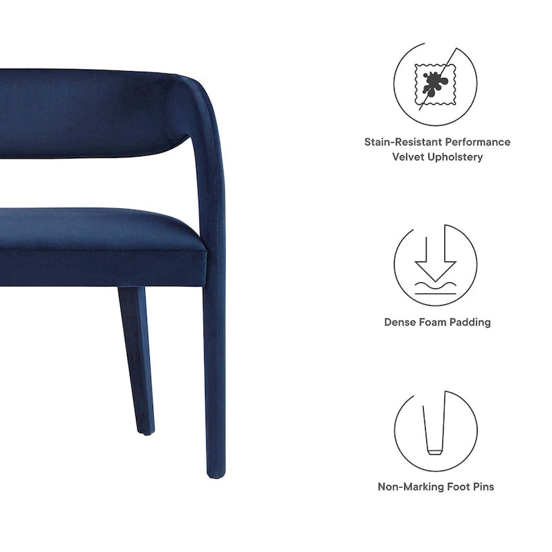 Velvet Accent Bench